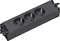 Stekkerdoos Bachmann step base 3 voudig zwart GST18 in/out zwart kunststof