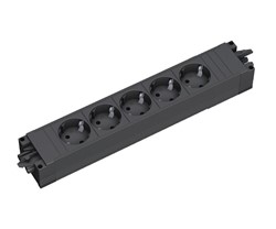 Stekkerdoos Bachmann step base 5 voudig zwart GST18 in/out zwart kunststof