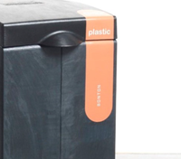 Oranje sticker plastic