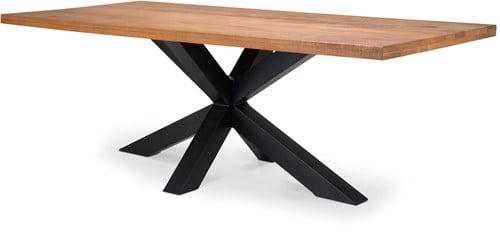 Houtenblad Tafel Metalen Spinpoot