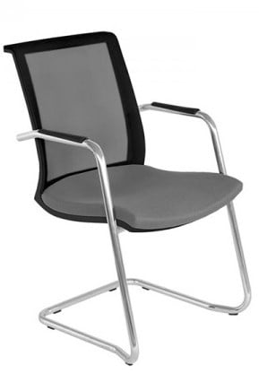 Kantine/Conferentie Stoel Eva Slede-poot Zwart - Y41 - Zwart  - GM8 - Zwart