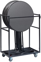 Verrijdbare opbergkar voor inklapbare statafels-2