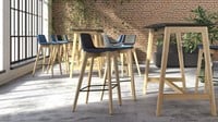 Hoge stoel TWIST&SIT houten poten-3