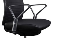 Bureaustoel Kohl Tempeo Wave leder Black Edition Y armleggers-3