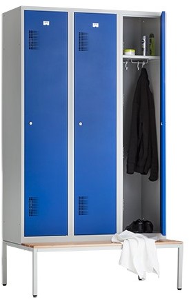 Zitbank t.b.v. Premium Garderobekast en Premium Locker 90 cm breed -2