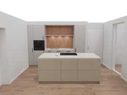 Keuken eiland met achterwand