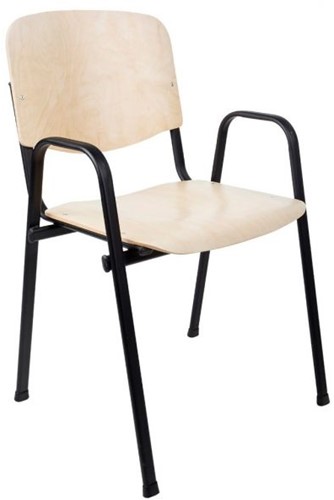 Stoel Milos met houten zitting incl. armleggers