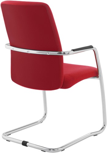 vergaderstoel_gama_gestoffeerd_rood_sledeframe_achterkant