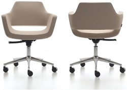 Vergaderstoel Nano met 5-Teens metalen kruisvoet Tilt mechaniek