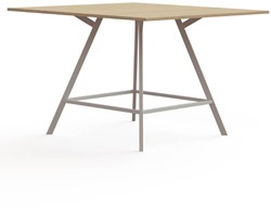 Bridge vergadertafel vierkant 110 cm hoog met voetensteun - verschillende maten