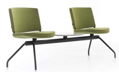 Wachtkamerbank Atelier DeBerenn Kurvi 2-zits met tafelblad