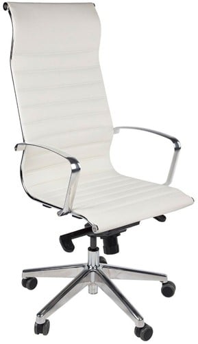 Luxe witte bureaustoel Manhattan