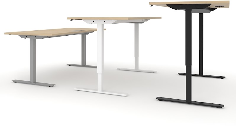 Elektrische Verstelbaar Zit Sta Bureau Frame One T Beuken 140 X 80 Cm Zwart W Platte Poot One Stop Office Shop Nl