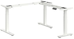 Elektrisch Verstelbaar Zit Sta Hoekbureau Frame Pro - Wit - 3 Motoren